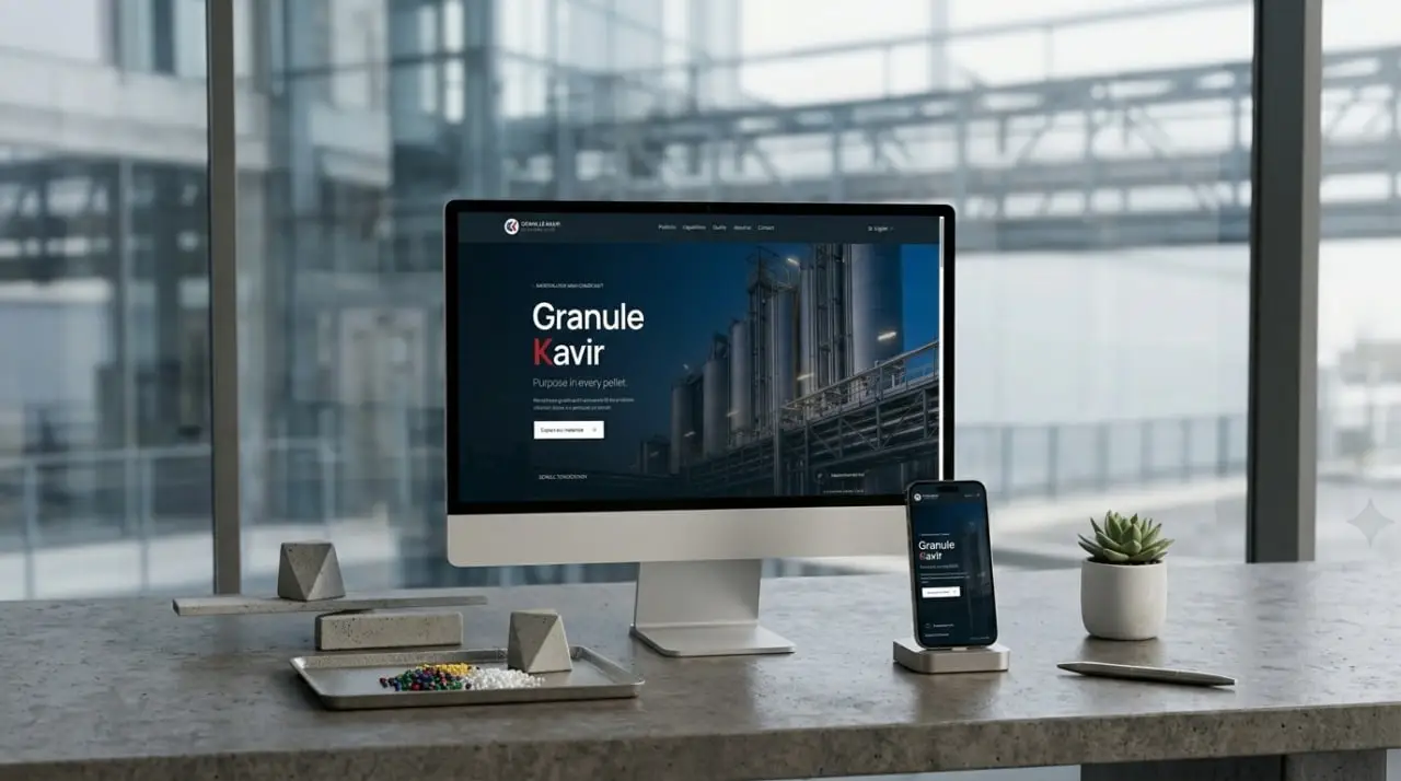 Granule Kavir website mockup